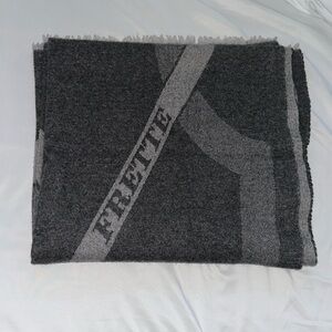 Frette cashmere gray throw blanket